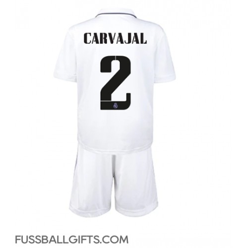 Real Madrid Daniel Carvajal #2 Fußballbekleidung Heimtrikot Kinder 2022-23 Kurzarm (+ kurze hosen)